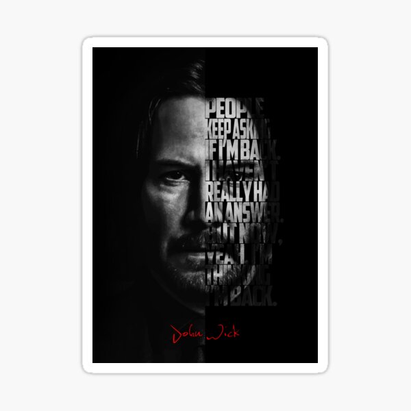 Artikel-Vorschau von John Wick – Kultzitat, designt und verkauft von The Wise Fortress.