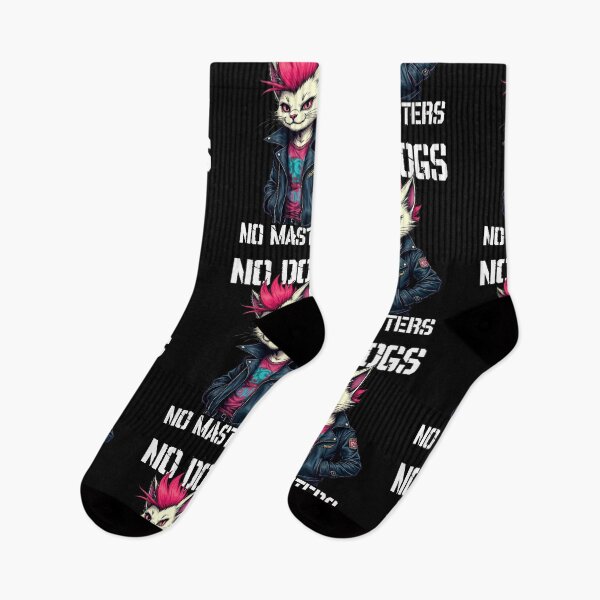 Item preview, No Gods no Masters Punk Cat Version - No Dogs Stencil designed and sold by Ikaroots.