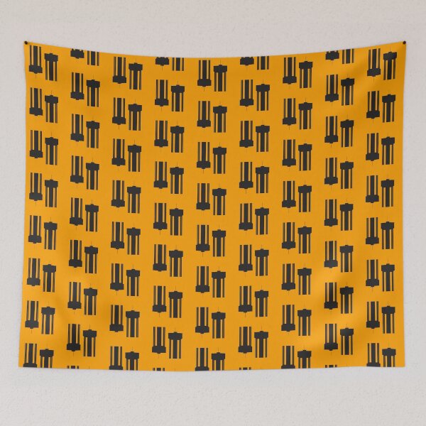 Item preview, Water Tower Repeating Pattern - Yellow-Black designed and sold by Kate Anderson Art.
