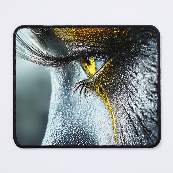 Item preview, “Golden Angel Tear” – Close-Up Angel Face Art designed and sold by ReachForArt.