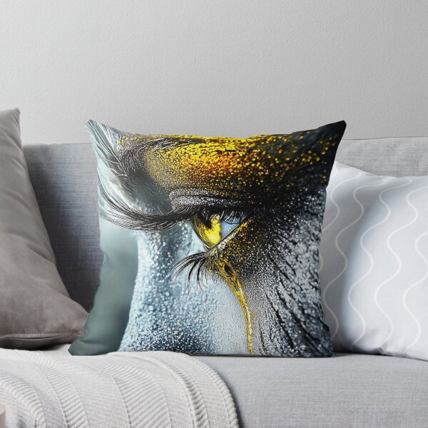 Item preview, “Golden Angel Tear” – Close-Up Angel Face Art designed and sold by ReachForArt.