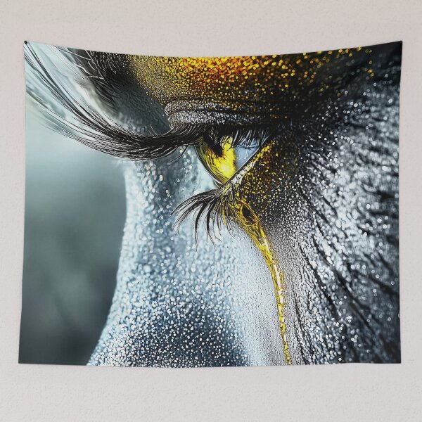 Item preview, “Golden Angel Tear” – Close-Up Angel Face Art designed and sold by ReachForArt.