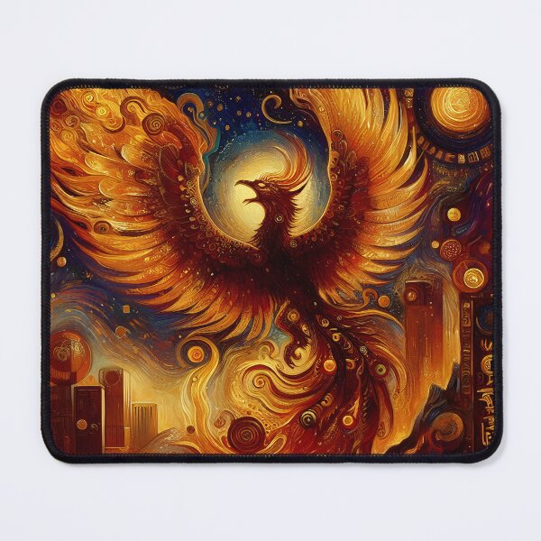 Item preview, Phoenix from the Flames | Mythical Firebird Wall Art designed and sold by Stoneflower-Art.