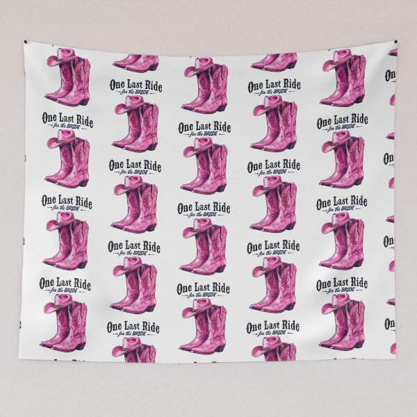 Item preview, One Last Ride for the Bride – Pink Cowgirl Boots Bachelorette Design designed and sold by WHDProduction45.