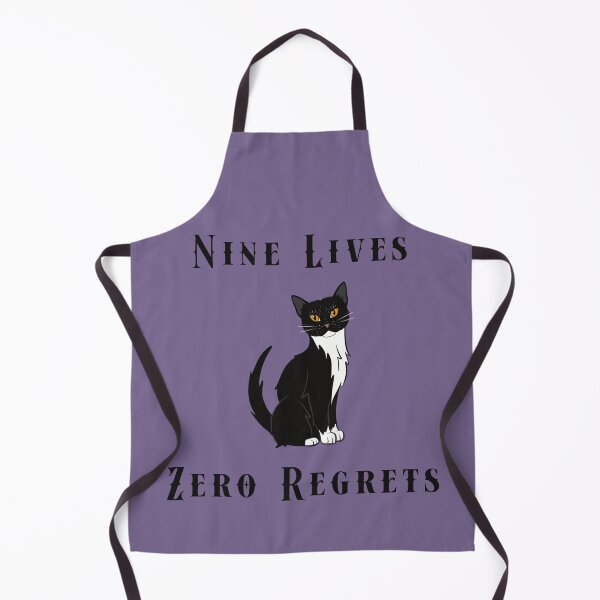 Item preview, Nine Lives, Zero Regrets – Gothic Black Cat Familiar Design designed and sold by Fireborne Studio.
