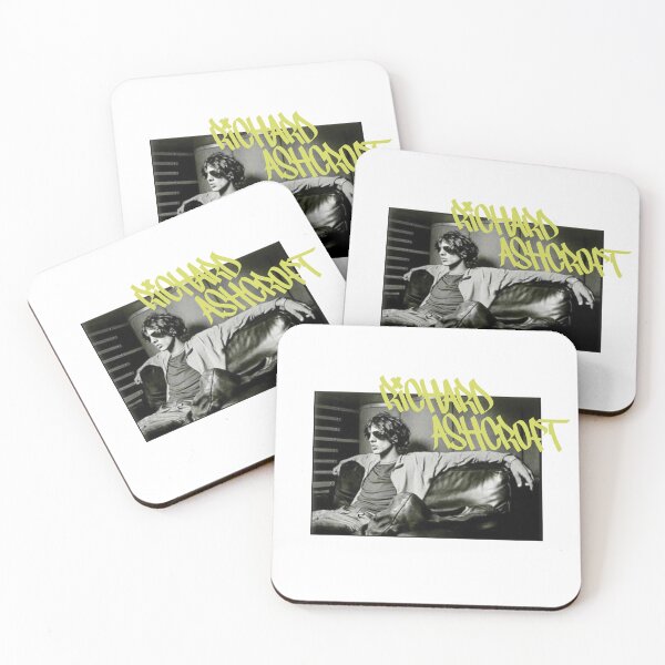 Item preview, Richard Ashcroft relaxing on a couch (yellow text) designed and sold by Manchester Design Studio.