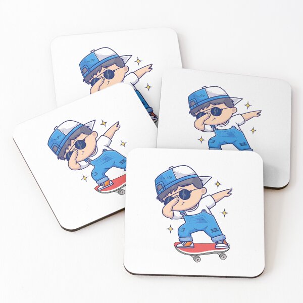 Item preview, Cool Kid Dabbing on Skateboard | Funny Cartoon Boy Illustration designed and sold by PCGraphicStudio.