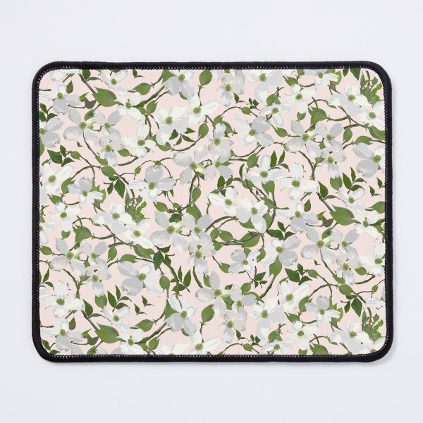 Item preview, Dogwood Blossoms on Pale Pink ffebe5 Half-drop designed and sold by Art in My Loft.