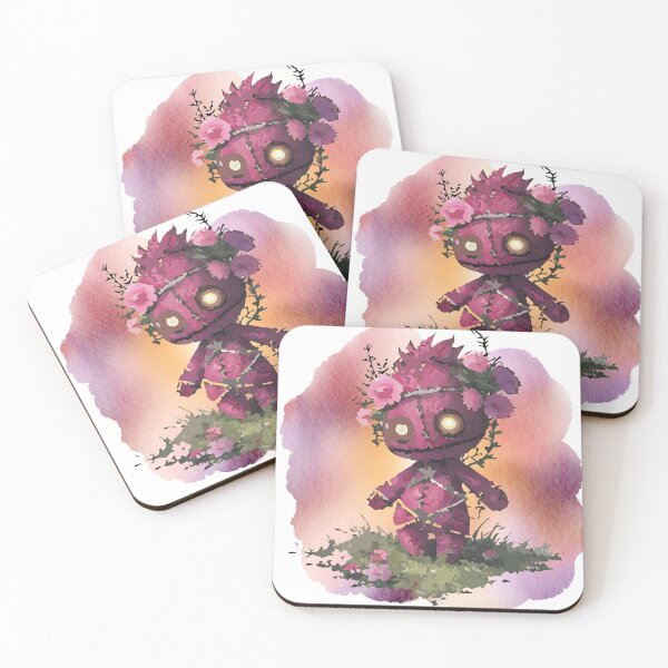 Item preview, Watercolor Voodoo Doll in Bloom – Soft Gothic Fantasy Art designed and sold by ChenEngEng.
