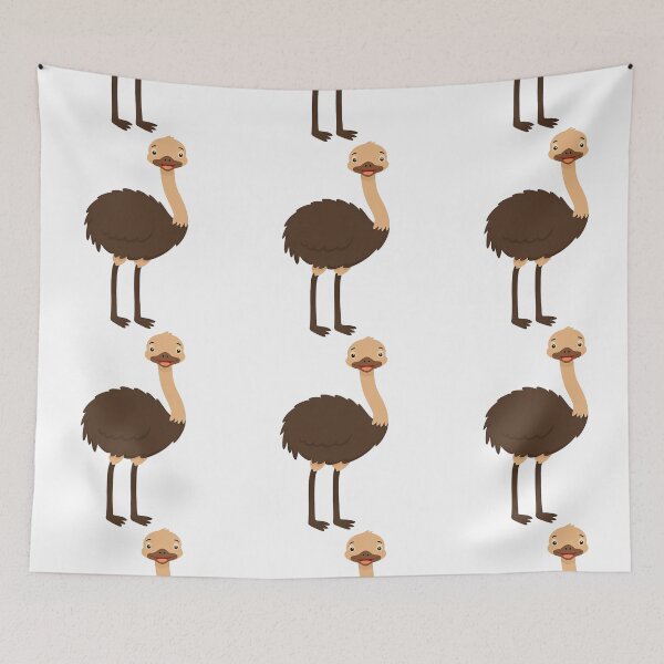 Item preview, Cute Cartoon Ostrich Illustration designed and sold by ArtfulWeave.