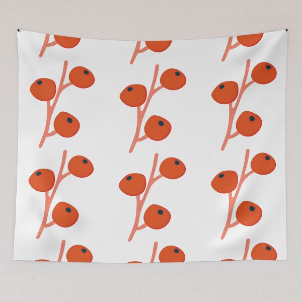 Item preview, Minimalist Orange Berry Branch Illustration designed and sold by ArtfulWeave.