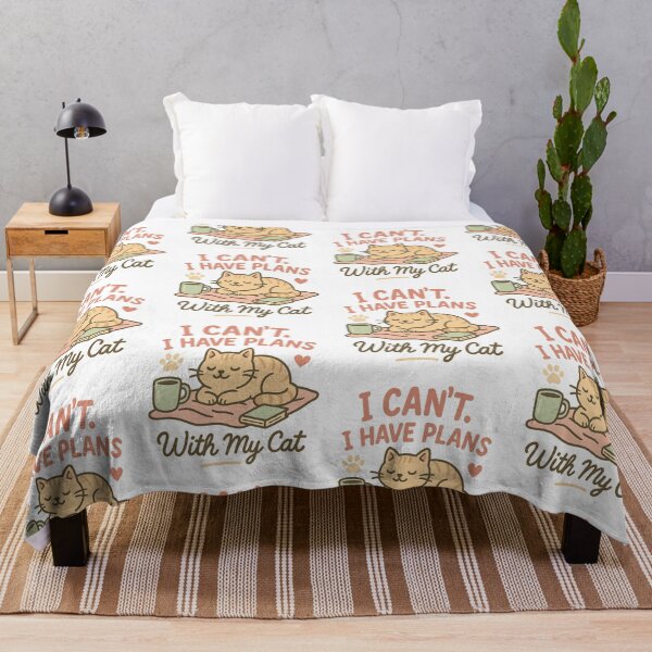 Item preview, I Can’t. I Have Plans With My Cat – Funny Cat Lover designed and sold by LuxeGraphix.