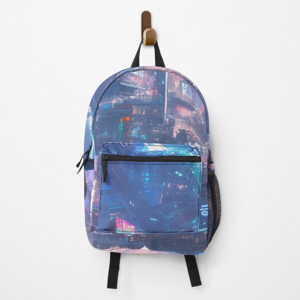 Item preview, Cyberpunk Dragon City Encounter – Futuristic Neon Skyline with Heroic Anime Cat Girl designed and sold by Tommy Studio.