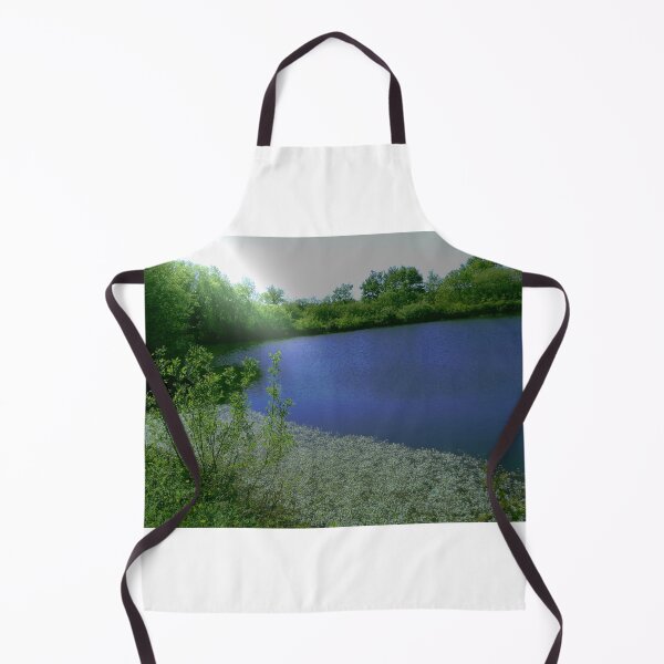 Item preview, isolated lake in a beam of light in the forest designed and sold by marierlaure.