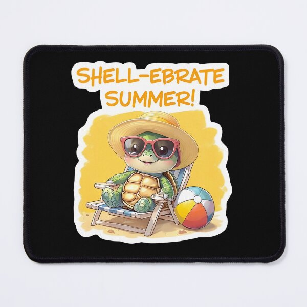 Item preview, Cute Turtle Shell-ebrate Summer Beach Sticker designed and sold by FestivityFinds.
