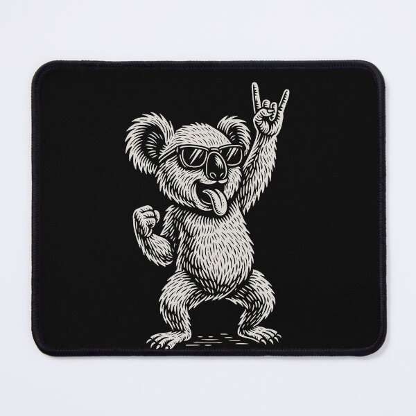 Item preview, Rock Music Funny Heavy Metal Koala Retro designed and sold by LuminOrb.