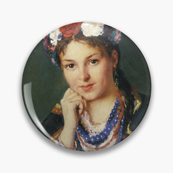 Item preview, Ukrainian girl Vladimir Egorovich Makovsky  • Painting, 1879 designed and sold by Vintage Designs +.