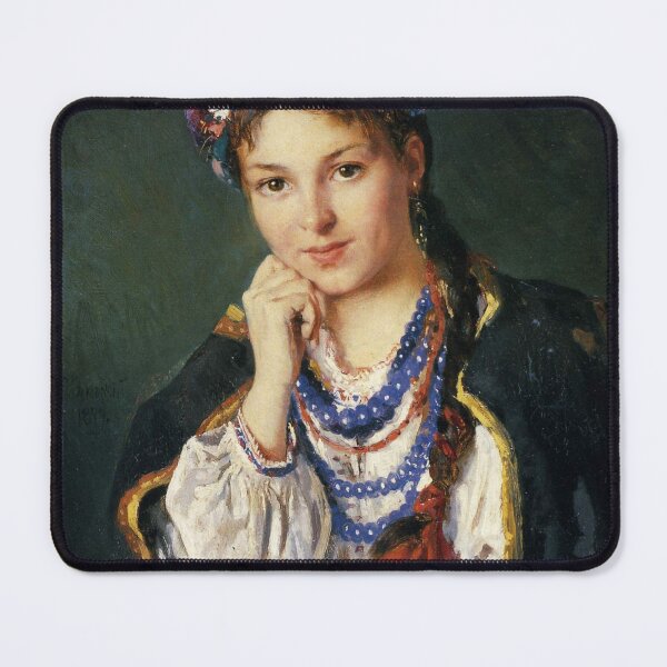 Item preview, Ukrainian girl Vladimir Egorovich Makovsky  • Painting, 1879 designed and sold by Vintage Designs +.