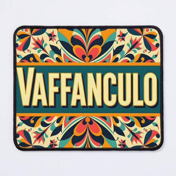 Item preview, Vaffanculo Folk Floral Design – Italian Swear Word with Muted Colors designed and sold by EmeraldeaArt.