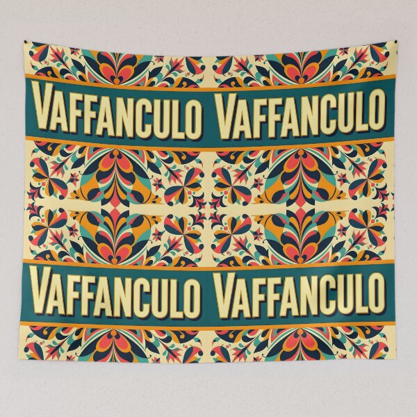 Item preview, Vaffanculo Folk Floral Design – Italian Swear Word with Muted Colors designed and sold by EmeraldeaArt.