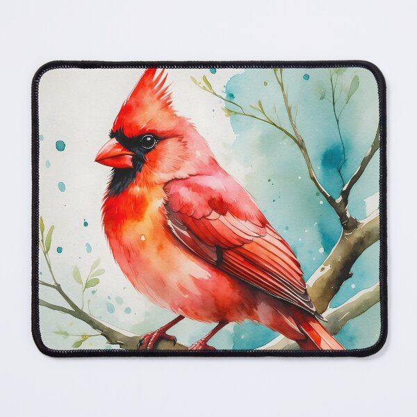 Item preview, Northern cardinal watercolor designed and sold by KeyCdesign.