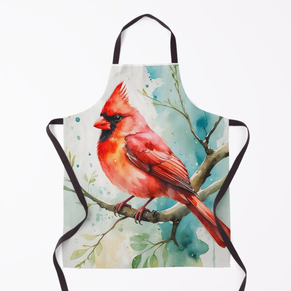 Item preview, Northern cardinal watercolor designed and sold by KeyCdesign.