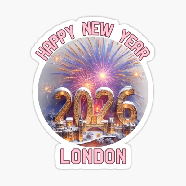 Item preview,   Happy New Year 2026 London:  Celebrate With Joyful And Colorful Festive Art designed and sold by elynne9.