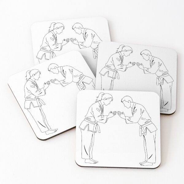 Item preview, Judo Practitioners Bowing in Respect Silhouette designed and sold by AFernandesDSG.