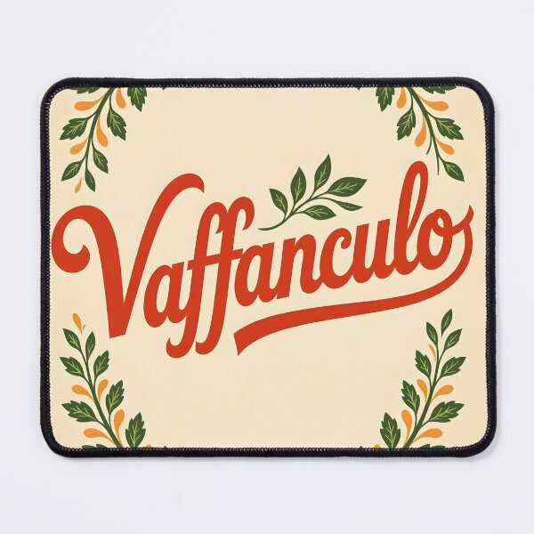Item preview, Vaffanculo Cute Vintage Design – Hearts & Leaves Framed Italian Pun designed and sold by EmeraldeaArt.