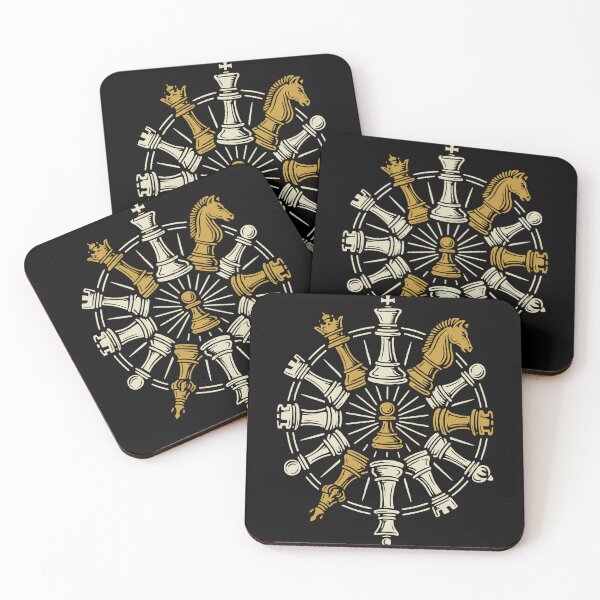 Item preview, Chess Pieces Wheel Mandala Chess Player Board Game designed and sold by LuminOrb.