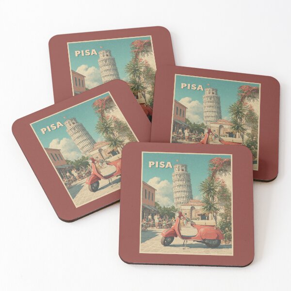 Item preview, A Vintage Travel Illustration of Pisa - Italy designed and sold by GoodOldVintage.