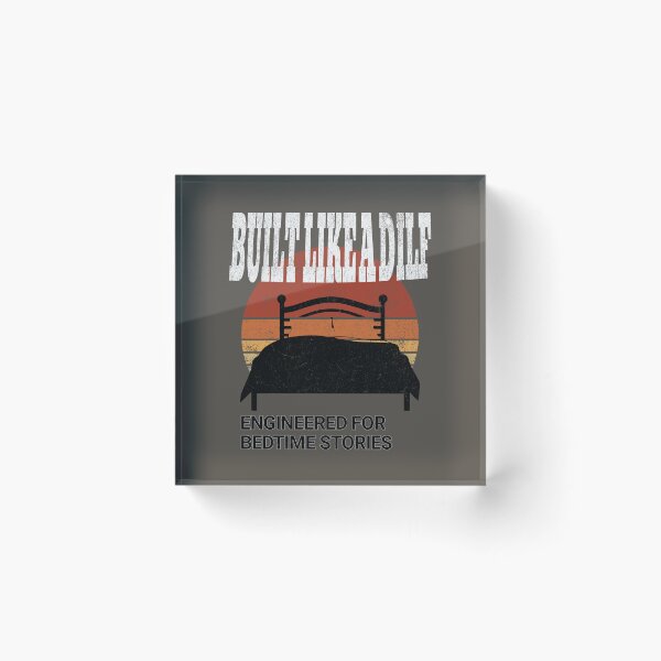 Item preview, vintage Built Like a DILF – Engineered for Bedtime Stories Funny Dad designed and sold by LuxeGraphix.