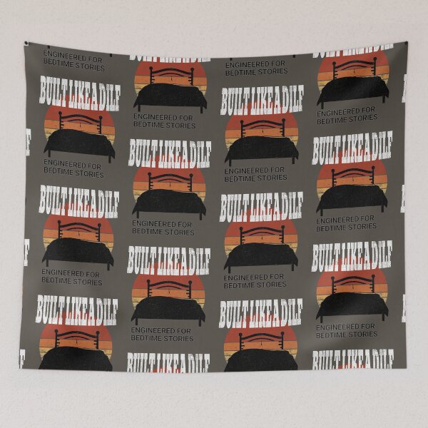 Item preview, vintage Built Like a DILF – Engineered for Bedtime Stories Funny Dad designed and sold by LuxeGraphix.