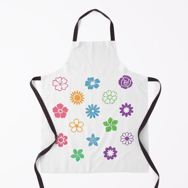 Aperçu de l'œuvre Ensemble de gribouillages de fleurs colorées dans différents styles créée et vendue par ArtfulWeave.