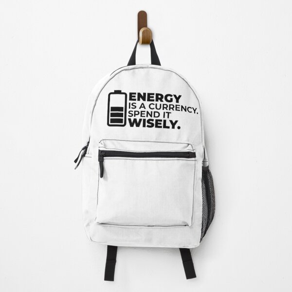 Item preview, Minimalist Quote – “Energy Is a Currency. Spend It Wisely” Motivational Design designed and sold by DKunic.
