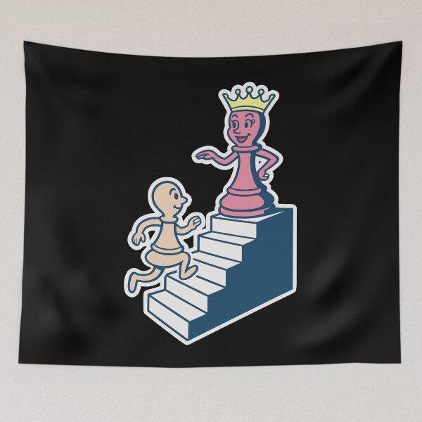 Item preview, Chess Player Pawn Meets Queen Chess Lovers designed and sold by LuminOrb.