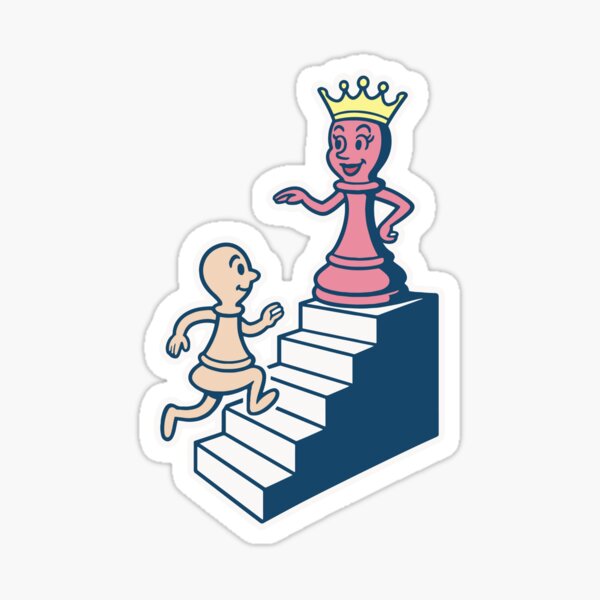 Item preview, Chess Player Pawn Meets Queen Chess Lovers designed and sold by LuminOrb.