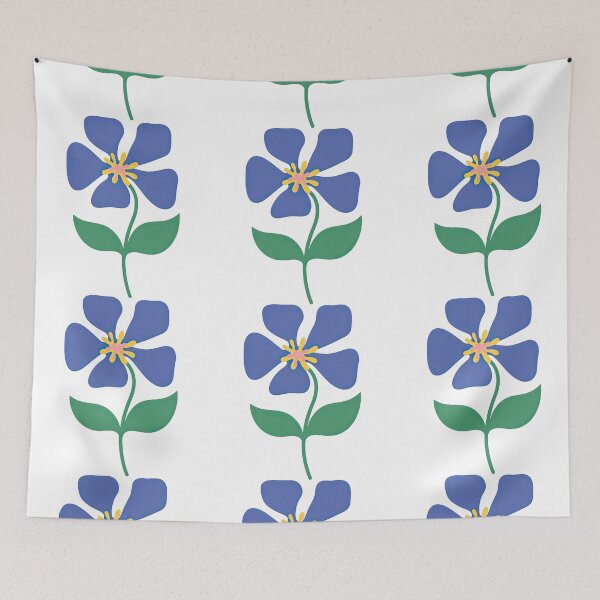 Item preview, Whimsical Purple Flower with Yellow Center Design designed and sold by ArtfulWeave.