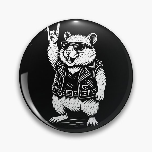 Item preview, Rock Musik Funny Heavy Metal Retro Hamster designed and sold by LuminOrb.