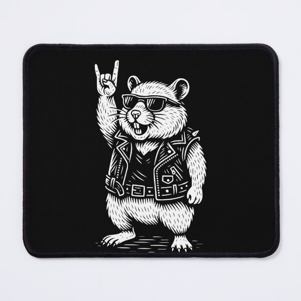 Item preview, Rock Musik Funny Heavy Metal Retro Hamster designed and sold by LuminOrb.