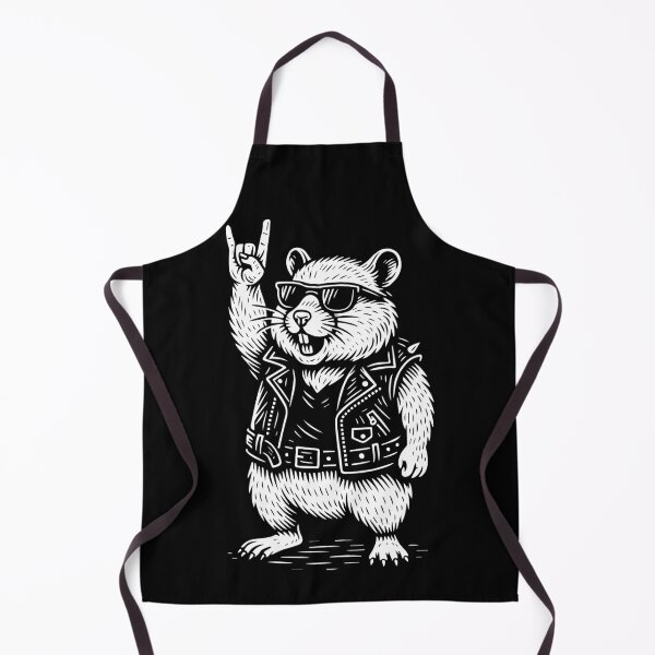 Item preview, Rock Musik Funny Heavy Metal Retro Hamster designed and sold by LuminOrb.