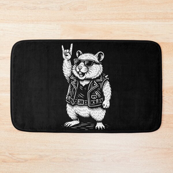 Item preview, Rock Musik Funny Heavy Metal Retro Hamster designed and sold by LuminOrb.