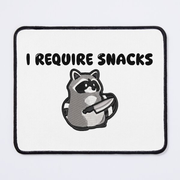 Item preview, i Require Snacks Raccoon designed and sold by gear-posters.