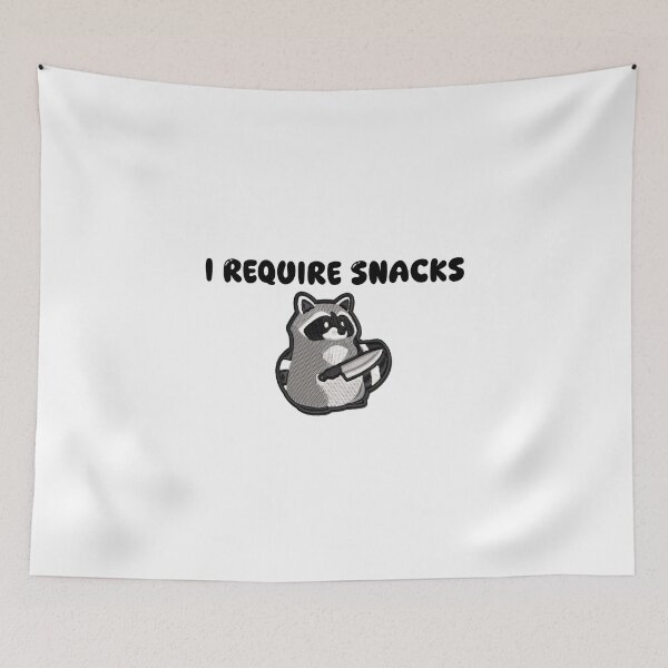 Item preview, i Require Snacks Raccoon designed and sold by gear-posters.