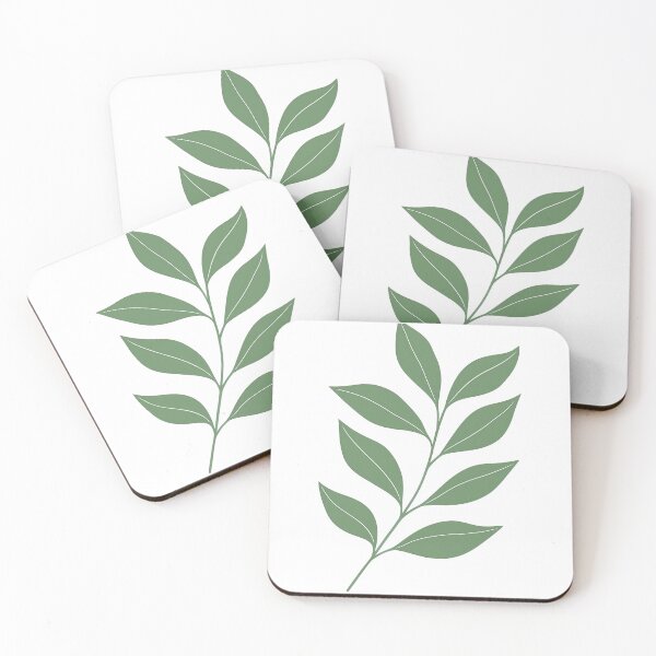 Item preview, Elegant Green Leaf Branch Illustration designed and sold by ArtfulWeave.