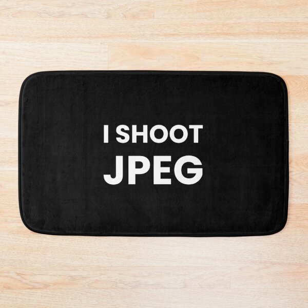 Item preview, I Shoot JPEG – Fuji Photographer Humor Design for Film Simulation Lovers - simple white lettering designed and sold by MarcVan.