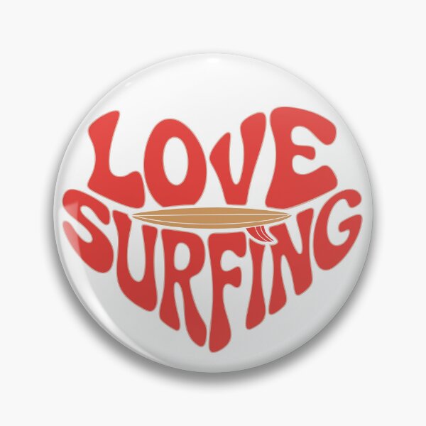 Item preview, Retro “Love Surfing” Text Art with Surfboard designed and sold by AFernandesDSG.