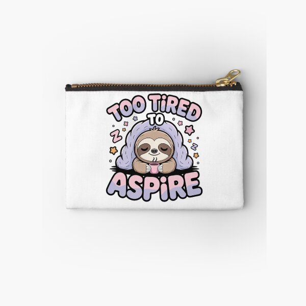 Item preview, Too Tired to Aspire – Kawaii Sleepy Sloth with Coffee  designed and sold by MagicWander.