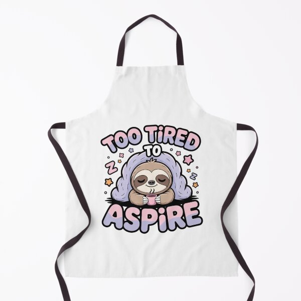 Item preview, Too Tired to Aspire – Kawaii Sleepy Sloth with Coffee  designed and sold by MagicWander.