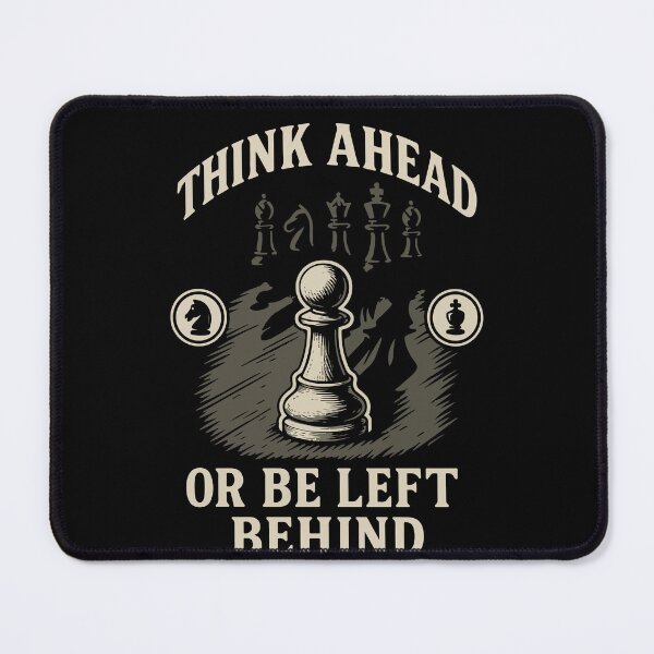 Item preview, Think Ahead Or Be Left Behind Chess Player Board designed and sold by LuminOrb.